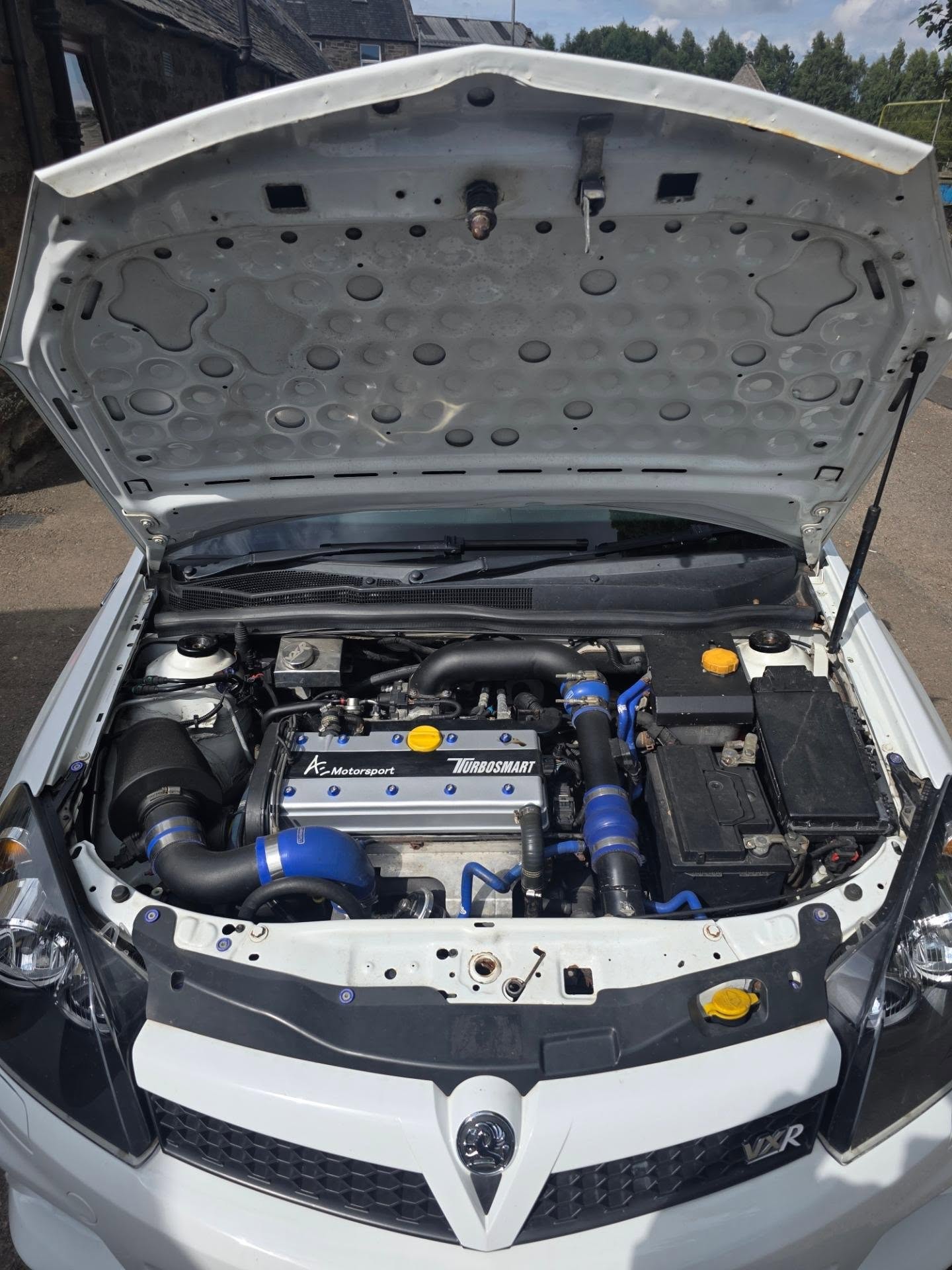 Close-up of a car being detailed